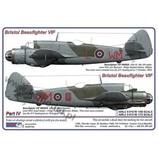 AML C9012 B.Beaufighter - Part IV / 2 decal versions : WMoL,WMoG (1:72)