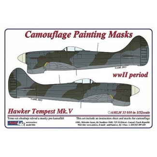 AML M33010 Hawker Tempest Mk.V, WW II Period - Cam. Painting Masks (1:32)