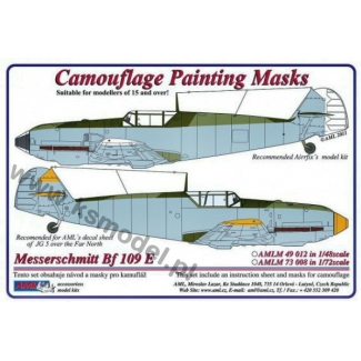 AML M73008 Messerschmitt Bf 109E "Late" Cam. Painting Masks (1:72)
