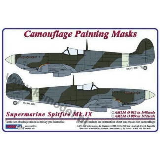 AML M73009 Supermarine Spitfire Mk.IX - Camouflage Painting Masks (1:72)