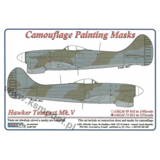 AML M73012 Hawker Tempest Mk.V, WW II Period - Cam. Painting Masks (1:72)