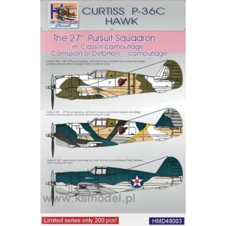 Curtiss P-36C Hawk, USAAC Pt.1 (27th Pursuit Sq.) (1:48)