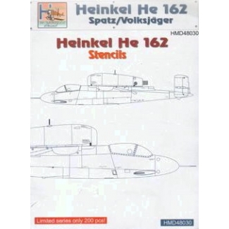 He 162 stencils (sets for 4 kits) (1:48)