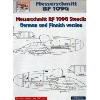 Bf 109G stencils - sets for 3x German 2x Finnish a/c (1:72)