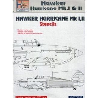 Hawker Hurricane Mk.I/II stencils (1:72)