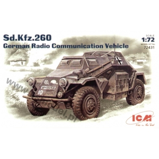 ICM 72431 Sd.Kfz. 260 German Radio Communication Vehicle (1:72)