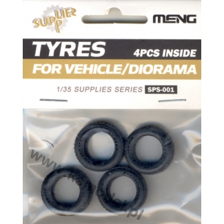 Tyres for vehicle/diorama (4 szt.) (1:35)