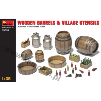 MiniArt 35550 Wooden Barrels & Village Utensils (1:35)