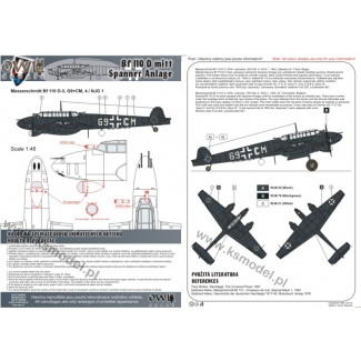 OWL D32009 Messerschmitt Bf 110 D Spanner Anlage (1:32)