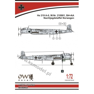 OWL DS72030 He 219 A-0, W.Nr. 210901, B4+AA, (1:72)