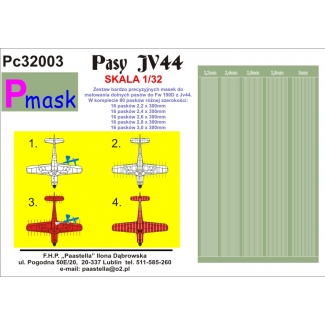 Dolne pasy Focke Wulf Fw 190 D JV44: Maska (1:32)