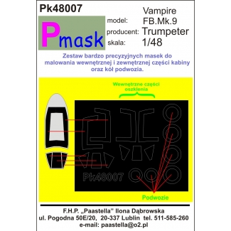 Vampire FB Mk.9: Maska (1:48)