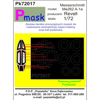 Messerschmitt Me262 A-1a: Maska (1:72)