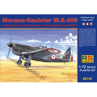 RS models 92119 Morane Saulnier MS.406 Naval/ D-3800 (1:72)