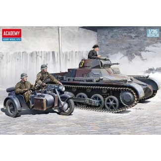 Academy 13556 German Panzer I Ausf.B & Motorcycle (1:35)