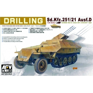 AFV Club 35082 Sd.Kfz.251/21 ausf.D Drilling German MG151 20 mm Anti Aircraft Gun (1:35)