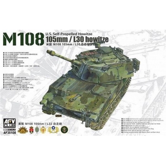 AFV Club 35108 M108 105mm / L30 Self-Propelled Howitzer (1:35)