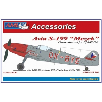 AML A32010 Avia S-199 Mule – The conversion set with vacu canopy „buble“ type: Konwersja (1:32)
