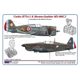 AML C2032 Curtiss H75A-1 & Morane-Saulnier MS-406C.I (1:32)