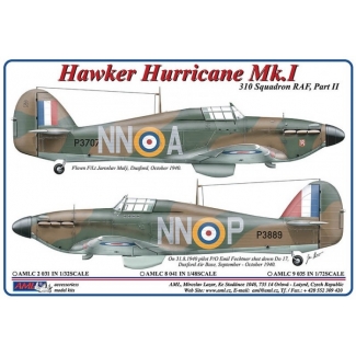 AML C8041 310 th Squadron RAF, Part II / Hawker Hurricane Mk.I – NNoA & NNoP (1:48)