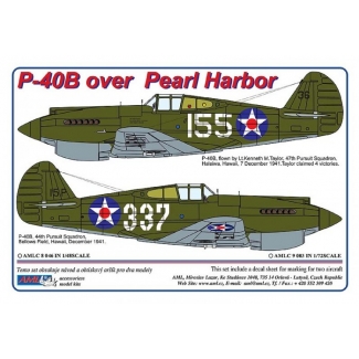 AML C8046 Curtiss P-40B over Pearl Harbor / 2 decal versions (1:48)