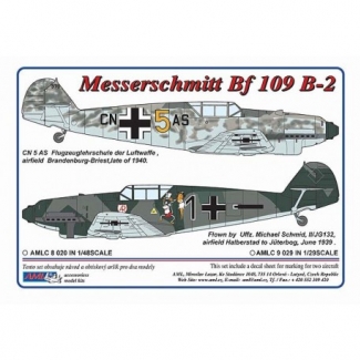 AML C9029 Messerschmitt Bf 109 B-2 / 2 decal versions : Schmid M, CN 5 AS (1:72)