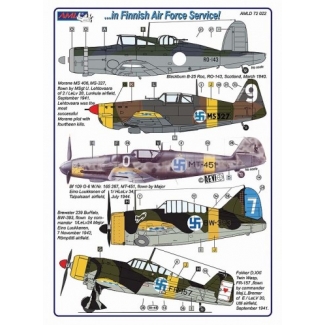 AML D72022 B.Roc,MS 406,Bf 109 G-6,Buffalo,Fokker D.XXI,I-153 (1:72)