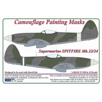 AML M33020 Supermarine Spitfire Mk.22/24 - Camouflage Painting Masks (1:32)