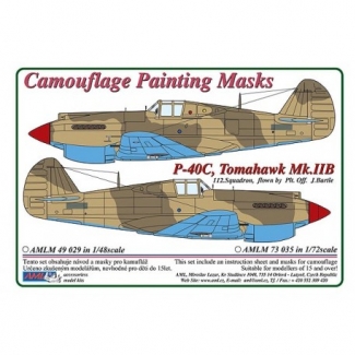 AML M49029 Curtiss P -40C, Tomahawk Mk.IIB - Camouflage Painting Masks (1:48)
