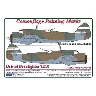 AML M73029 Bristol Beaufighte Mk.X - Camouflage Painting Masks (1:72)