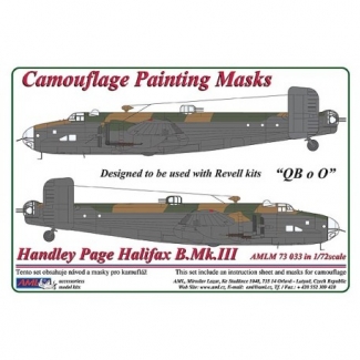 AML M73033 Handley Page Halifax B.Mk.III “QBoO“, Camouflage Painting Masks (1:72)