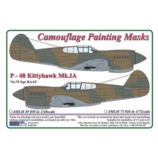 AML M73036 Curtiss P -40 Kittyhawk Mk.IA - Camouflage Painting Masks (1:72)