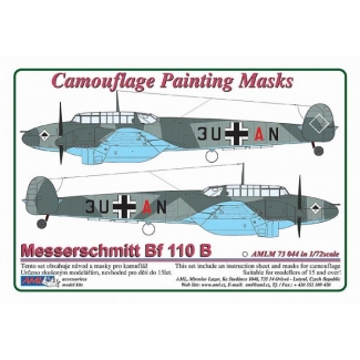 AML M73044 Messerschmitt Bf 110 B - Camouflage Painting Masks (1:72)