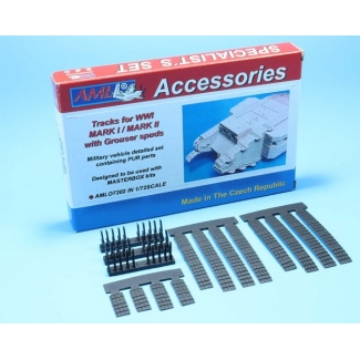 AML O7202 Tracks for WW I tank MARK I / II + Grouser spuds (1:72)