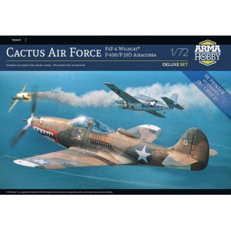 Arma Hobby 70049 Cactus Air Force Deluxe Set – F4F-4 Wildcat® and P-400/P-39D Airacobra over Guadalcanal (1:72)