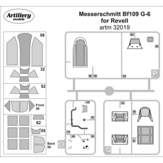 Artillery / FLY ARTM32019 Me Bf 109 G-6 for Revell: Maska (1:32)
