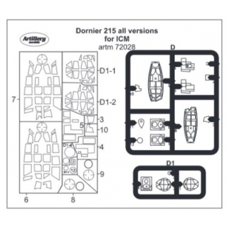 Dornier 215 all versions for ICM: Maska (1:72)