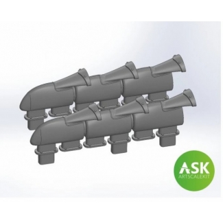 ASK A72035 Spitfire Mk.Vb Exhausts fishtail type - for Eduard (1:72)