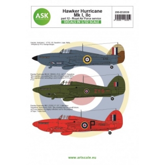 ASK D32038 Hawker Hurricane Mk.I / Mk.IIc part 12 - Royal Air Force (1:32)