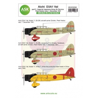 ASK D32048 Aichi D3A1 VAL part 2 - Pearl Harbor raid / Imperial Japanese Army Air Service (1:32)