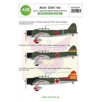 ASK D32049 Aichi D3A1 VAL part 3 - Imperial Japanese Army Air Service (1:32)