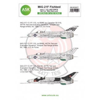 ASK D32077 MiG-21F-13 Fishbed part 2 - US Air Force TES (TAC) unit (1:32)