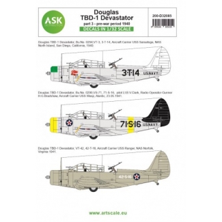 ASK D32085 Douglas TBD-1 Devastator part 3 - pre-war period 1940 (1:32)