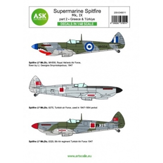 ASK D48011 Spitfire Mk.IXc and Mk.IXe part 2 - Greece, Türkiye (limited edition) (1:48)