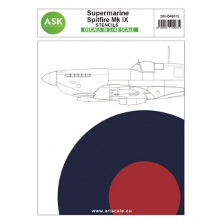 ASK D48012 Spitfire Mk.IX - stencils (1:48)