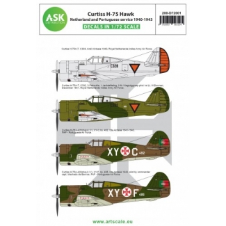 ASK D72001 Curtiss H-75 Netherland and Portuguese service 1940-1943 (1:72)