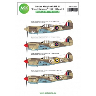 ASK D72005 Curtiss Kittyhawk Mk.III "Desert Harassers" North Africa / Italy 1942-1944 part II (1:72)