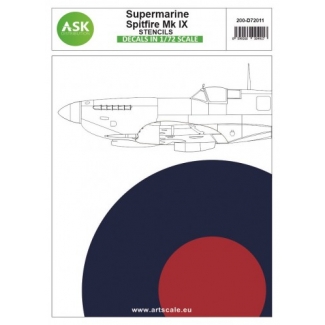 ASK D72011 Spitfire Mk.IXc and Mk.IX - STENCILS (1:72)