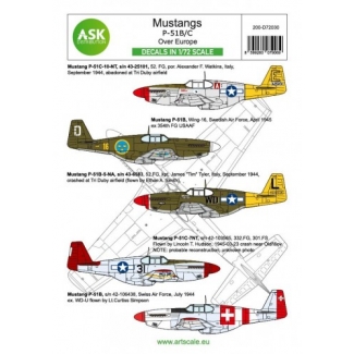 ASK D72030 P-51B Mustang Part 1 - Europe. The Bastards Behind The Enemy Lines And In Foreign Services (1:72)