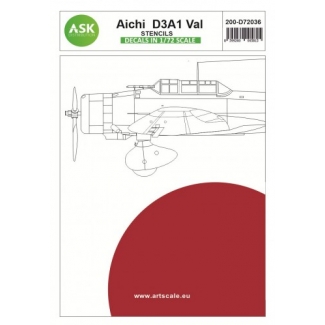 ASK D72036 Aichi D3A1 Val - Stencils (1:72)